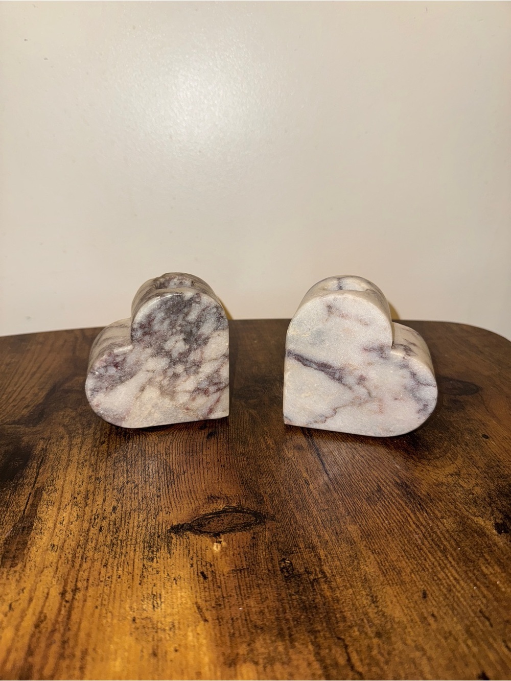 Threshold Two heart candle holders